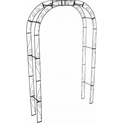 zahradní pergola oblouk kovový květinový žebřík růže kovové černá kotarbau – Zboží Dáma