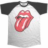 Pánské tričko s potiskem Rolling Stones tričko Classic Logo Short Sleeve Raglan Black