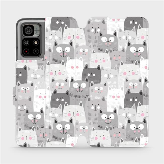 Pouzdro Mobiwear Flip Xiaomi Redmi Note 11 / 11S M099P Kočičky