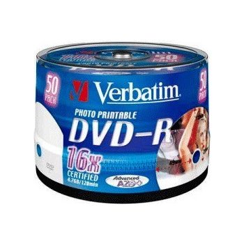 Verbatim DVD-R 4,7GB 16x, Advanced AZO, cakebox, 50ks (43548) od 345 Kč -  Heureka.cz