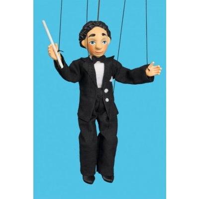 Mašek umělecká výroba loutka sádrová Dirigent 20 cm – Zboží Dáma