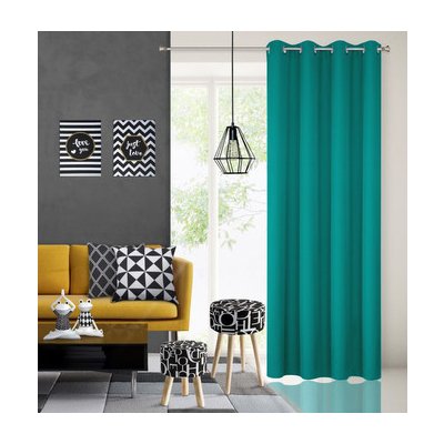 Dekorační závěs s kroužky EASY TOP tyrkysová 1x140x250 cm (cena za 1 kus) MyBestHome – Hledejceny.cz