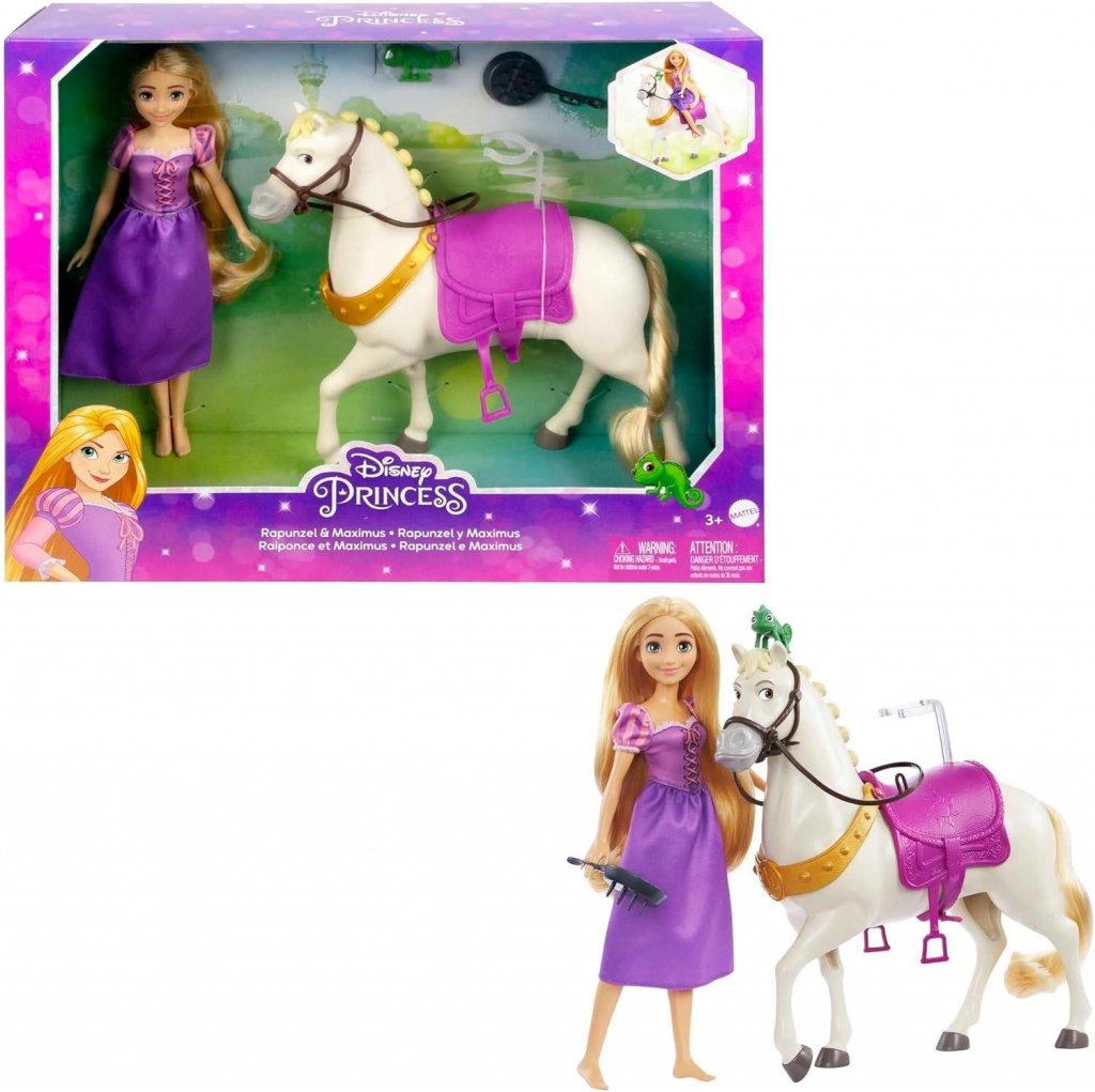 Mattel Disney Princezna Locika a kůň Maximus