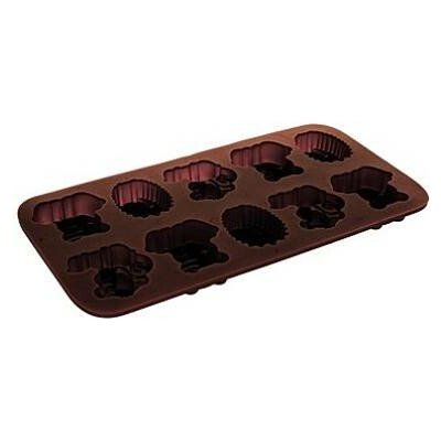 BANQUET Formičky na čokoládu silikonové CULINARIA Brown 20,3 x 10,6 cm, zvířátka – Hledejceny.cz