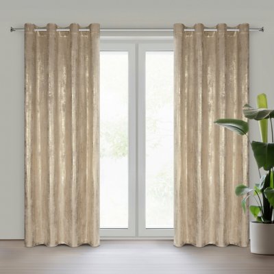 EUROFIRANY ZATEMŇOVACÍ ZÁVĚS NA KROUŽCÍCH RENIA 140X250 CM VZOROVANÁ – Sleviste.cz