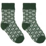 Merino Vlnka Dětské vánoční ponožky zelená – Zboží Dáma