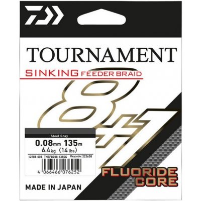 Daiwa Splétaná Šňůra Tournament Sinking Feeder Braid Grey 8+1 135 m - 0,08 mm – Zboží Mobilmania