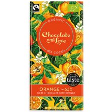 Chocolate and Love Orange 65% hořká čokoláda pomeranč 80 g