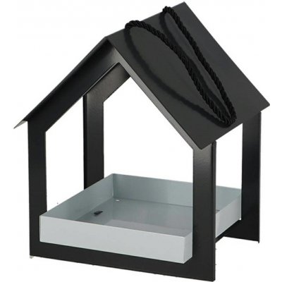 Esschert Design Závěsné krmítko pro ptáky Easy 23 x 19 x 19 cm kov černá – Hledejceny.cz