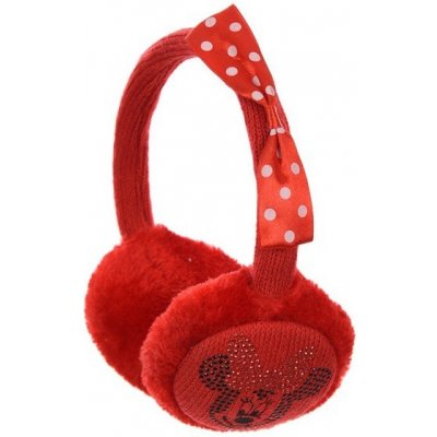 Sun City Klapky na uši Minnie Mouse Fashion s kamínky červená – Zboží Mobilmania