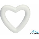 Luma Srdce polystyrenové obrys 110 mm bílá – Zboží Mobilmania