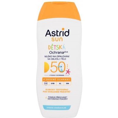 Astrid Sun Kids Face and Body Lotion dětské voděodolné opalovací mléko SPF50 200 ml