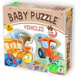 D-Toys Baby Dopravní prostředky 4v1 2-4 dílků