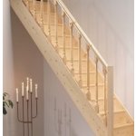 Dolle Mlynářské schody DOLLE PARIS rovné bez podstupnic smrk 280.5cm, bez sloupků – HobbyKompas.cz