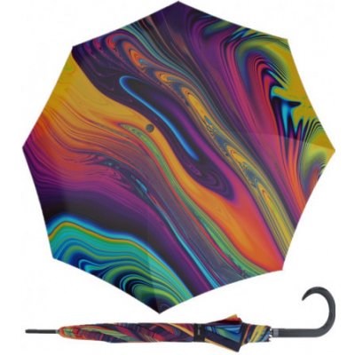 Doppler Modern Art Long AC Flowing Colors holový vystřelovací deštník vícebarevný