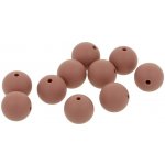 Natana silikonové korálky popelavě růžové 15 mm 10 ks – Hledejceny.cz