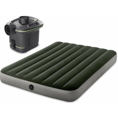 Intex 64779 nafukovací matrace s elektrickou pumpou 203 x 152 x 25 cm zelená – Hledejceny.cz