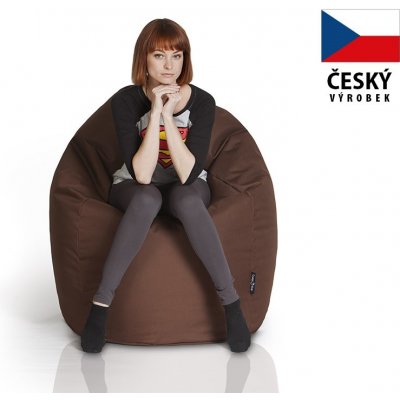 CrazyShop sedací vak Hruška Mega hnědá – Zboží Dáma