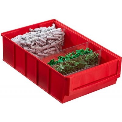 Allit Plastový regálový box ShelfBox 183 x 300 x 81 mm červený