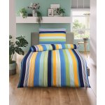 Aaram krep bavlna povlečení linie modrá 140x200 70x90 – Sleviste.cz