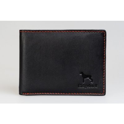 Pánská kožená peněženka JBNC 35 ČERNÁ / červené šití – Zboží Mobilmania