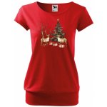 MALFINI Vánoční tričko City srnci – Zboží Dáma
