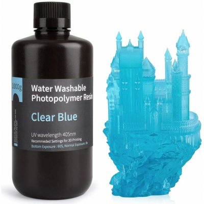 Elegoo Water-washable Resin 1KG Clear Blue 50.103.0010 – Zboží Živě