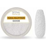 Nail Art zdobení glitter G008 Glittrové dekorace na nehty bílá – Zboží Dáma