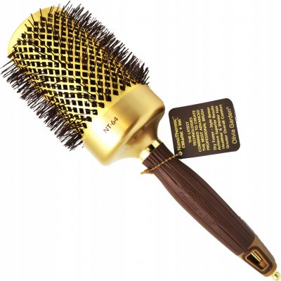 Olivia Garden kartáč Expert Blowout Shine Gold & Brown 65 mm – Zboží Dáma