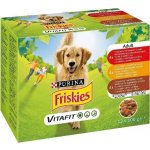 Purina Friskies pes hovězí kuře jehně v želé 12 x 100 g – Hledejceny.cz