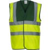 Pracovní oděv YOKO Výstražná vesta Fluo Band 2+ na suchý zip s oboustrannými reflexními pásky žlutá - zelená lesní