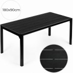 MultiGarden NSAK-180-1-1 Zahradní stůl pro 8 osob, 180x90 cm, černá deska – Hledejceny.cz