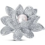 JwL Luxury Pearls překrásná brož s perlou 2v1 lotosový květ JL0697 – Sleviste.cz