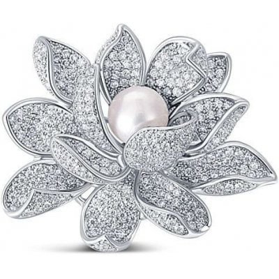 JwL Luxury Pearls překrásná brož s perlou 2v1 lotosový květ JL0697 – Sleviste.cz