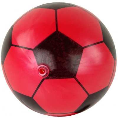 Lean Toys Červený černý gumový míč velký 23 cm lehký