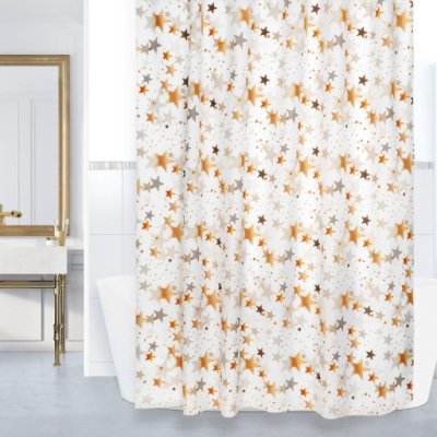 Bellatex Koupelnové závěsy, Hvězda béžová - 180x200 cm – Sleviste.cz