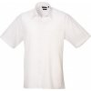 Pánská Košile Premier Workwear pánská popelínová pracovní košile s krátkým rukávem bílá
