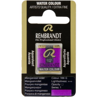 Rembrandt akvarelová barva v půlpánvičce 596 Manganese Violet – Sleviste.cz
