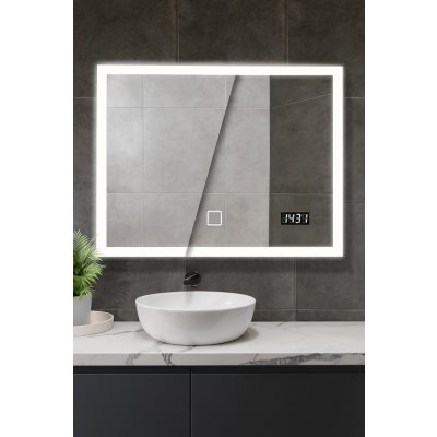 Aquamarin Koupelnové zrcadlo s LED osvětlením 80 x 60 cm 80587 – Zboží Dáma