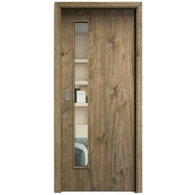 Sapeli Elegant Komfort M60 posuvné dub sherwood 60 x 210 cm Čiré sklo – Hledejceny.cz