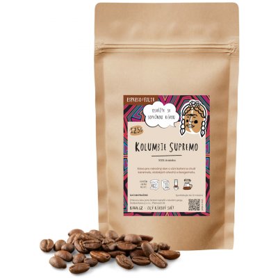 Kava.cz Kolumbie Supremo espreso filtr 125 g – Zbozi.Blesk.cz