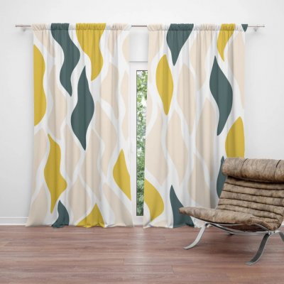 Sablio Závěs Harmonie tvarů: 2ks 140x250cm – Zboží Mobilmania