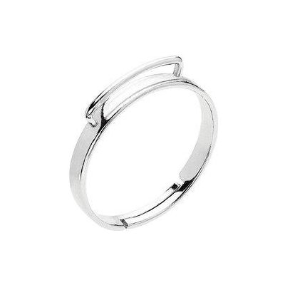 Evolution Group Stříbrný prsten s rhodiem hrazda P0046 – Zboží Mobilmania
