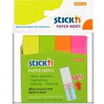 Záložka samolepicí Stick'n Hopax, 50x12 mm, papírová, neonové barvy, 4x100 ks – Hledejceny.cz
