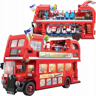 CADA Londýnský Dvoupatrový autobus s LED 1770 ks – Zboží Mobilmania
