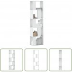 Knihovna 5patrová bílá 45x23,5x162,5 cm kompozitní dřevo – Zboží Dáma