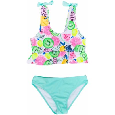 Yoclub Dívčí dvoudílný plavecký kostým LKD G A Multicolor
