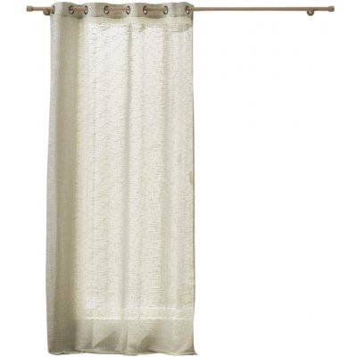 Douceur d'intérieur Záclona na kroužcích NEMO LIN, 140 x 260 cm, efekt lnu béžová – Hledejceny.cz