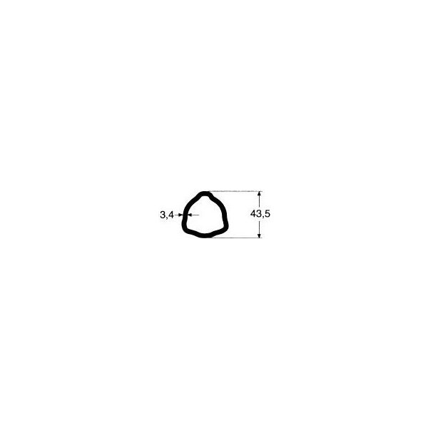 Poloosy a homokinetické klouby La Magdalena 008 Trubka profilová, trojúhelník 43,5x3,4