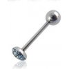 Piercing Šperky4U piercing do jazyka s krystaly PJ01013-LB